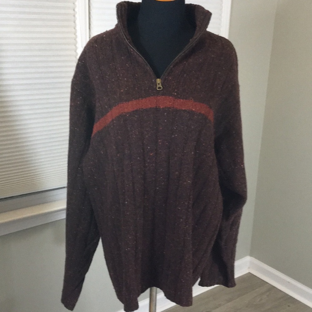 Wool 1/4 zipper sweater